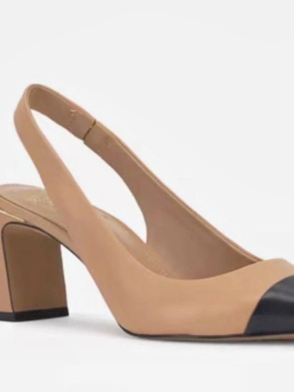 Vince Camuto Hamden Slingback Pump Heels Tan & Black Size US 9
